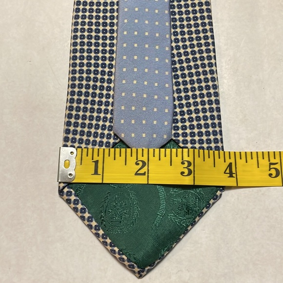 Tommy Hilfiger Silk Necktie 60” Blue/Off-White Men’s - Picture 9 of 9